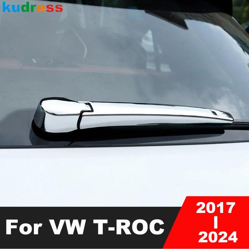 

Rear Wiper Cover Trim For Volkswagen VW T-ROC TROC 2017- 2024 Chrome Car Tail Window Windscreen Wipers Arm Blade Accessories