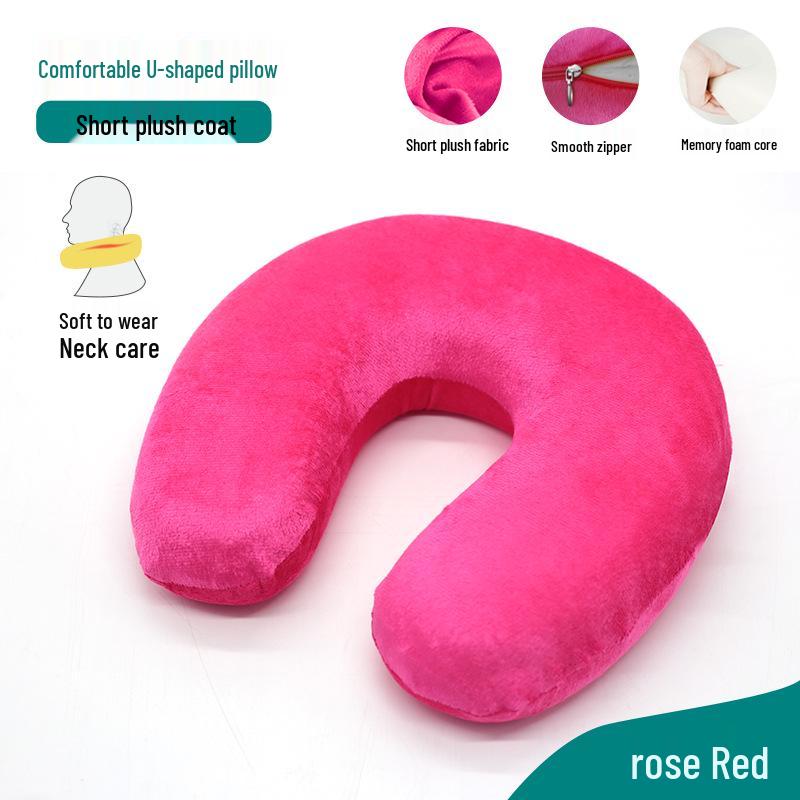 U-Shaped Memory Foam Travel Pillow for Neck Support – Ideal for Office, Car, and Naps