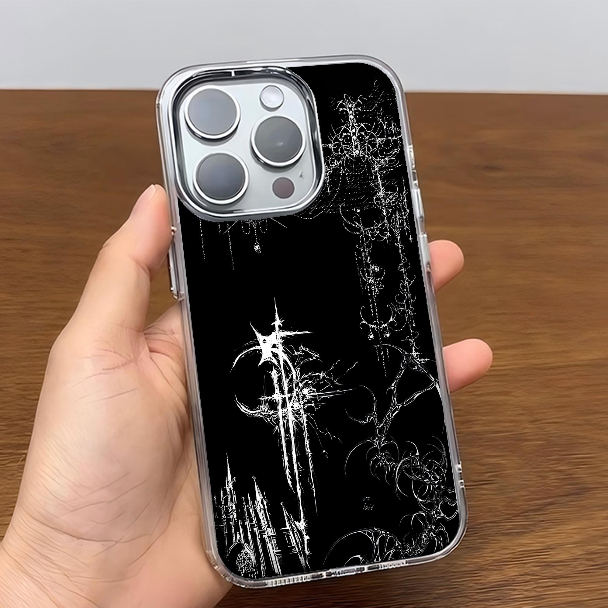 

Готичний Кібер Сигіл Хрест Чохол для Телефону Для iPhone 17 16e 16 15 14 13 12 11 mini Pro Max X XSMAX 8 7 Air Plus Прозорий М який Чохол iPhone 17 Air