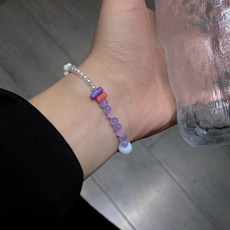 Chinese Retroinspired Style Alloy Bracelet For Women With Beads Geometric