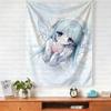 Ins Style Girl Hanging Cloth Cartoon Dormitory Bedroom Bedside Tapestry Wall Background Cloth Rental House Decorative Cloth