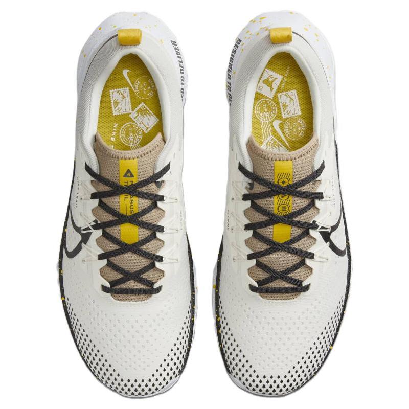 Nike React Pegasus Trail 4 Pale Ivory Black Yellow Sneakers DJ6158-100