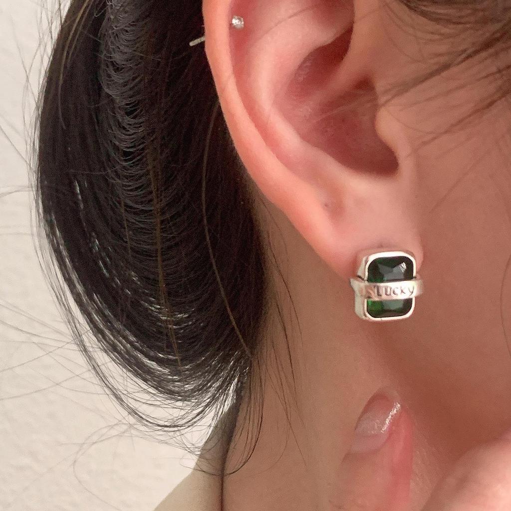 High-End Dongdaemun Luxe Diamond Earrings: Niche Design with 925 Silver Needle