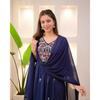Schönes Party-Wear Ethnisches Kurti-Hosen-Dupatta-Set Indisches Designer-Anarkali-Anzug