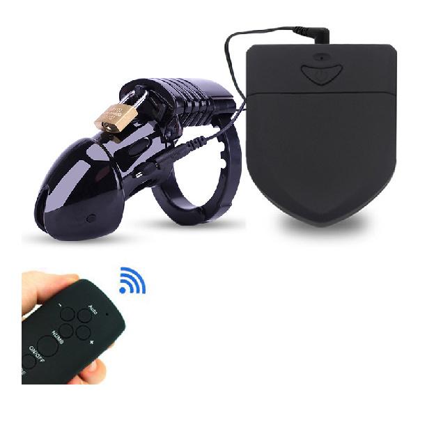 Electric Shock Pulse Men's Plastic Silicone Chastity Lock Alternative Toys Sex Adult Supplies