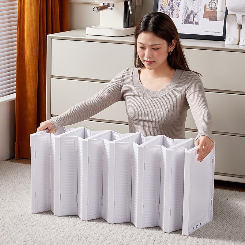 Foldable Transparent Dustproof Multi-Layer Shoe Rack with Side Opening