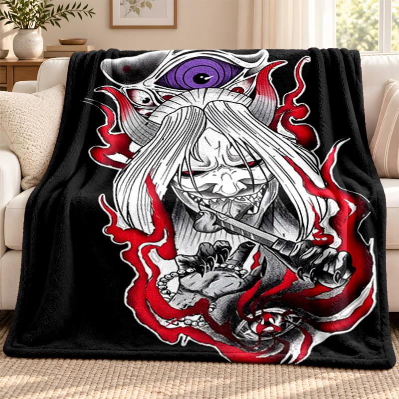 Attack On Titan Blanket Flannel Blanket Soft Cozy Plush Throw for Sofa Bed Lightweight Home Decoration Outdoor Camping