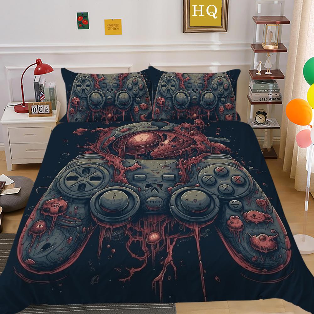 

Модный комплект пододеяльников, домашний текстиль, комплект постельного белья с 3D игровой ручкой и принтом для мальчиков-подростков, роскошный комплект постельного белья, чехол EU Single 135x200cm