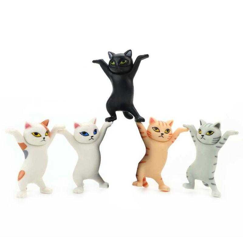 Charming Cat Figure Pen Holder Jewelry Stand And Earphone Support In Sturdy Pvc Material