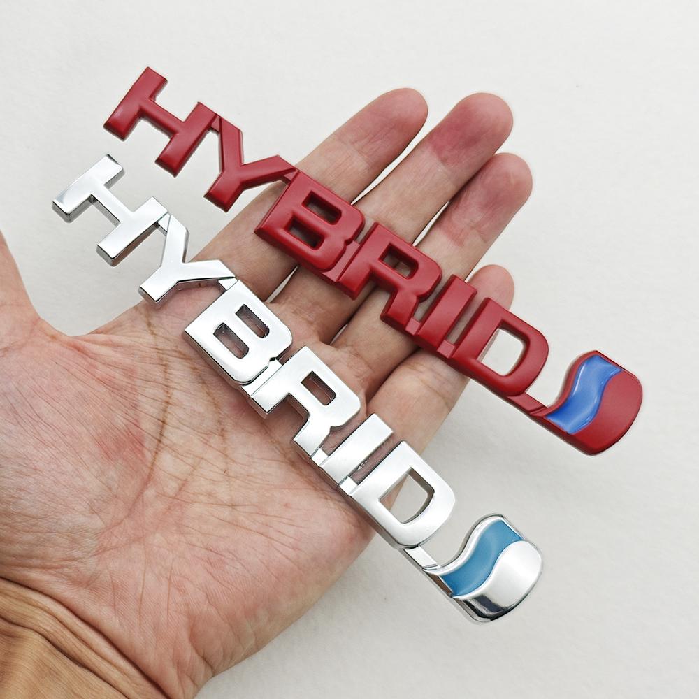 3D Metal Hybrid Logo Emblem Trunk Badge Fender Sticker Decal For Toyota Prius Camry Corolla Rav4 Yaris Car Styling Accessories