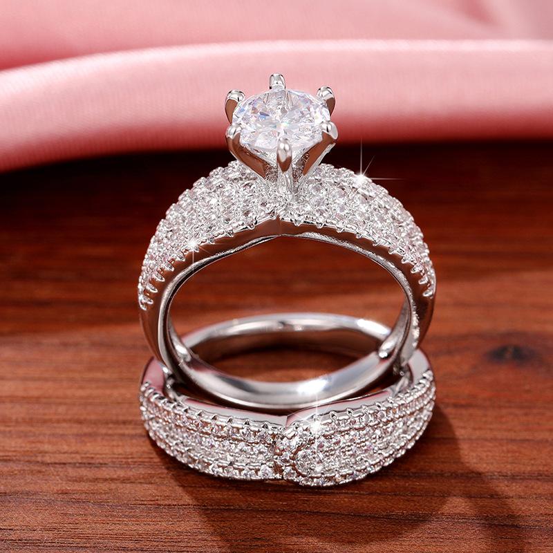 Flash Diamond Engagement Ring, Women'S Ring, Fashion Light Luxury Jewelry