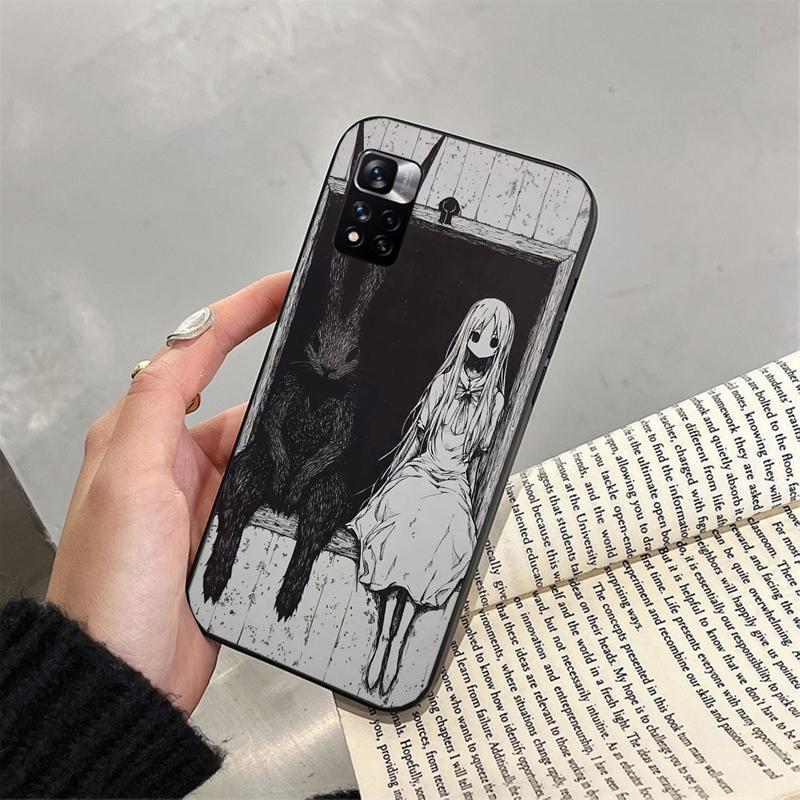 Phone Case For Xiaomi Poco C71 15T 14T Pro Redmi Note 15 14 14 13 Pro Redmi A5 15C 13C Horror Ghost Girl Art