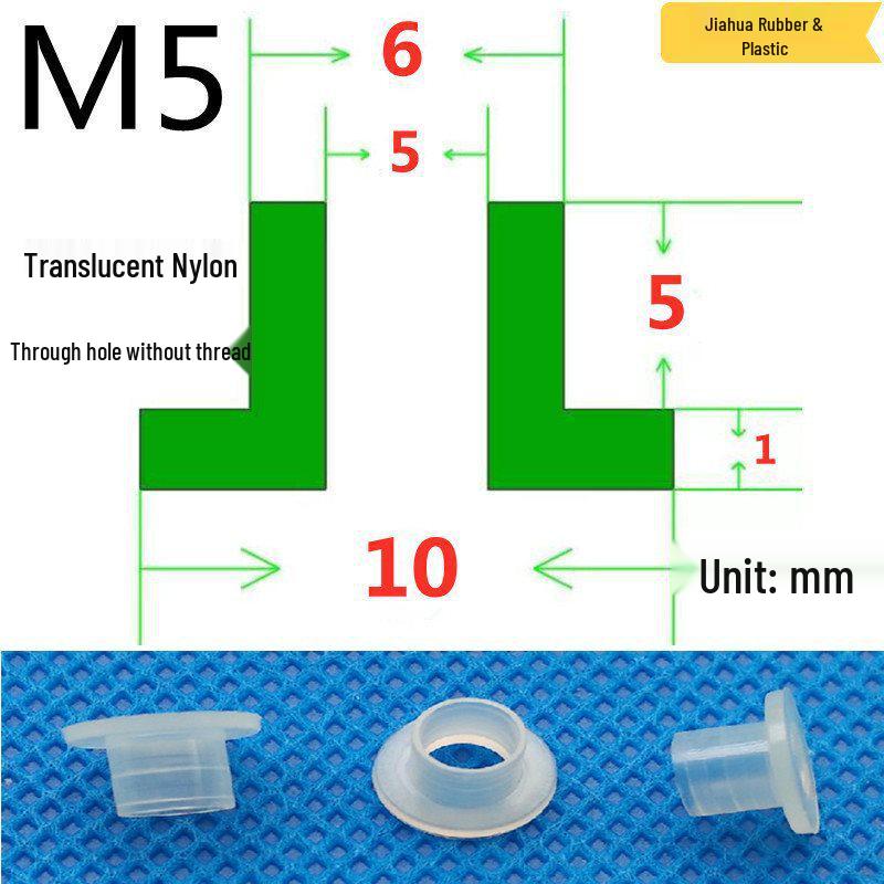 T-förmige Nylon-Dichtungsscheibe M3-M35 Gewinde Isolierabstandshalter