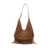 Lange Quasten Damenhandtasche Mode Umhängetaschen für Damen Handtasche Weiches PU-Leder lässige Hobo-Tasche Achseltasche Damen Tote