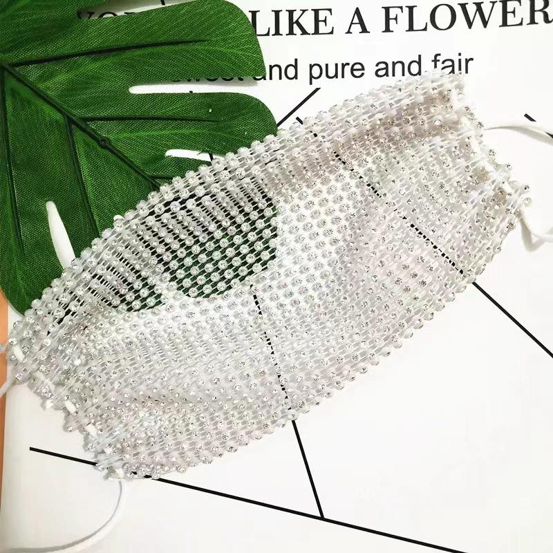 European & American Style Rhinestone Mask: Black Hollow-Out Nightclub Party Accessory