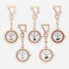 Fieldwork Women's Analog Pocket Watch with Keychain, Cat Design, Pink Gold, Pink, Catomi JN030-2