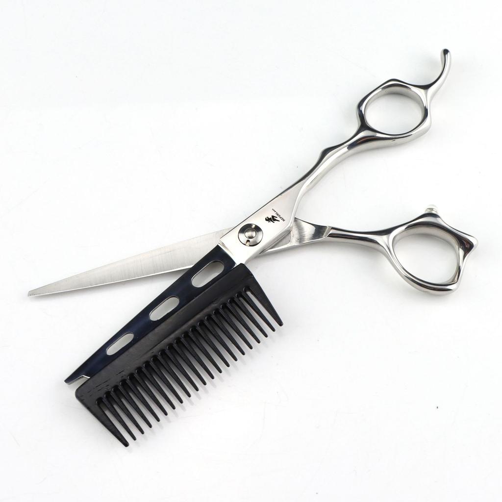 6.0 Inch Hair Scissors with Comb, Personalized Hair Scissors, Haircut, Flat Cut Bangs Cut