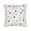 Colorful Paw Print And Bone Pillowcases Fashion Pillow Case For Sofa Bedroom Home Decor Comfy Pillow Cover
