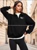 Autumn/Winter Women's Slimming Top: Elegant European & American Style with Unique Letter Print