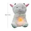 Little Lamb Comfort Doll with Music Lights Rhythmic Breathing Motion Plush Stuffed Animal Musical Baby Toy for Newborn Infants