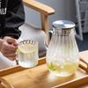High-Temperature Resistant Glass Cold Water Pitcher - Large Capacity Japanese Style Heat-Resistant Jug with Cold Water Cup