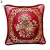 For Living Room Pillowslip Embroidery Pattern Car Interior Ornaments Silk Satin Sofa Couch Cushion Cover