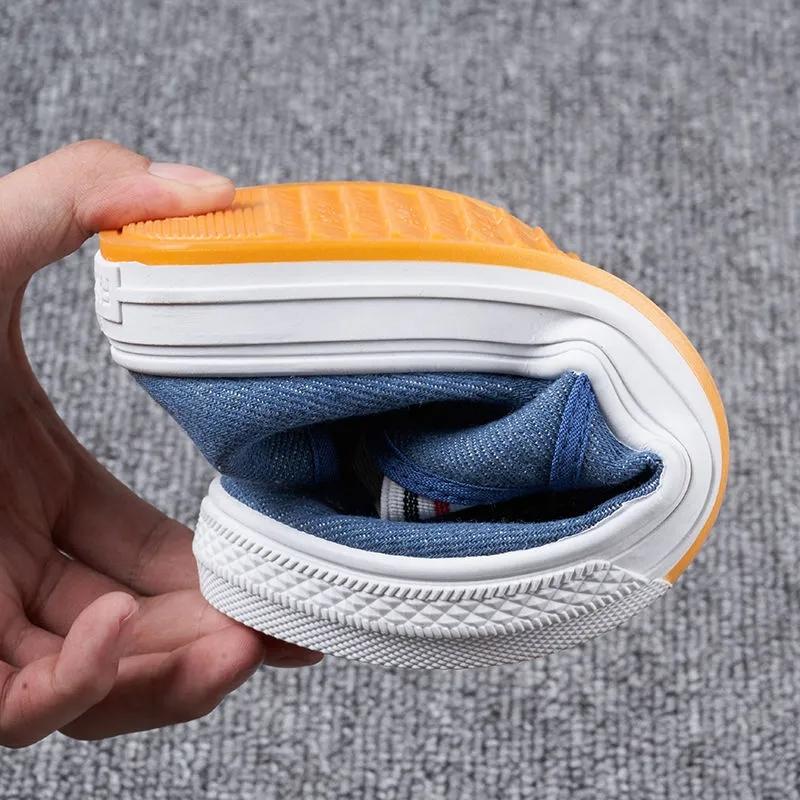 Vår og høst Gamle Beijing tøysko Kvinnelige Sklisikker lerretssko myk bunn Student Kvinnelige sko