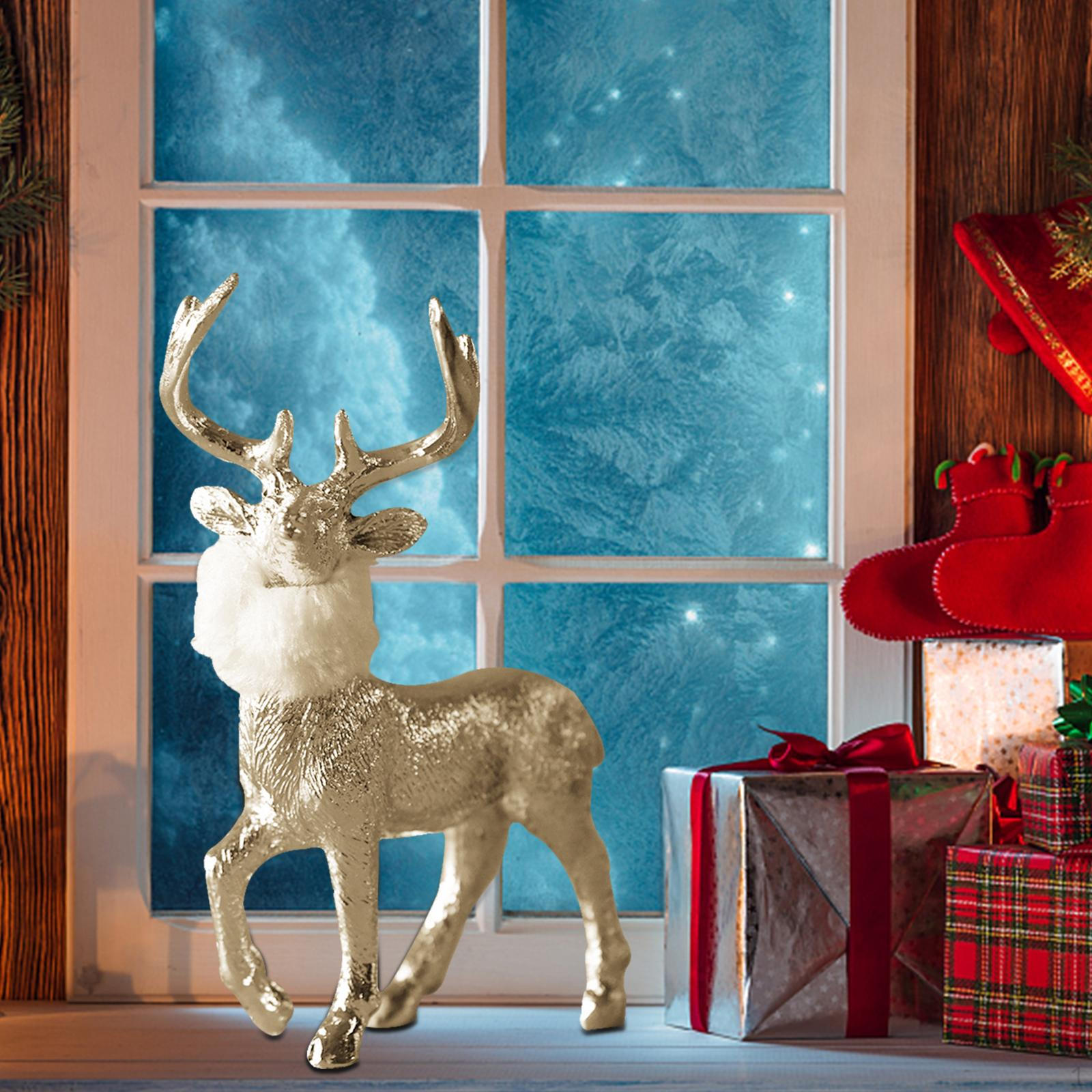 

Elegant Resin Deer Sculpture - Beautiful Home Office Decor Aureate
