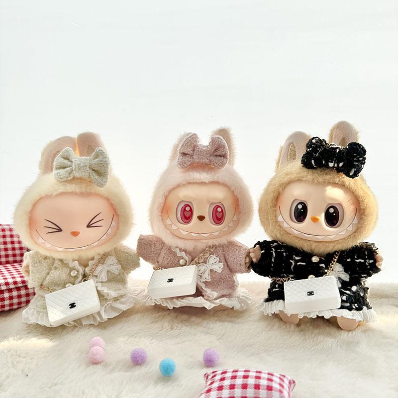 [Nur Kleidung] Schlüsselanhänger der ersten und zweiten Generation, Kleideranhänger, Labubuwa-Kleidung, Klassisches kleines Duft-Rockset.