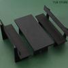 1 Pcs Miniature Black Table And Chair Furniture Model Scene Decoration Props House Accessories