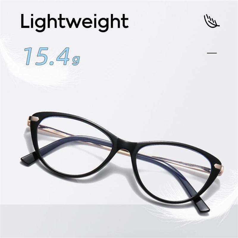 Small Frame Blue Light Blocking Cat Eye Prescription Eyeglasses For The Nearsighted Student Short-sight Eyewear 0 -0.5 -0.75 To -4