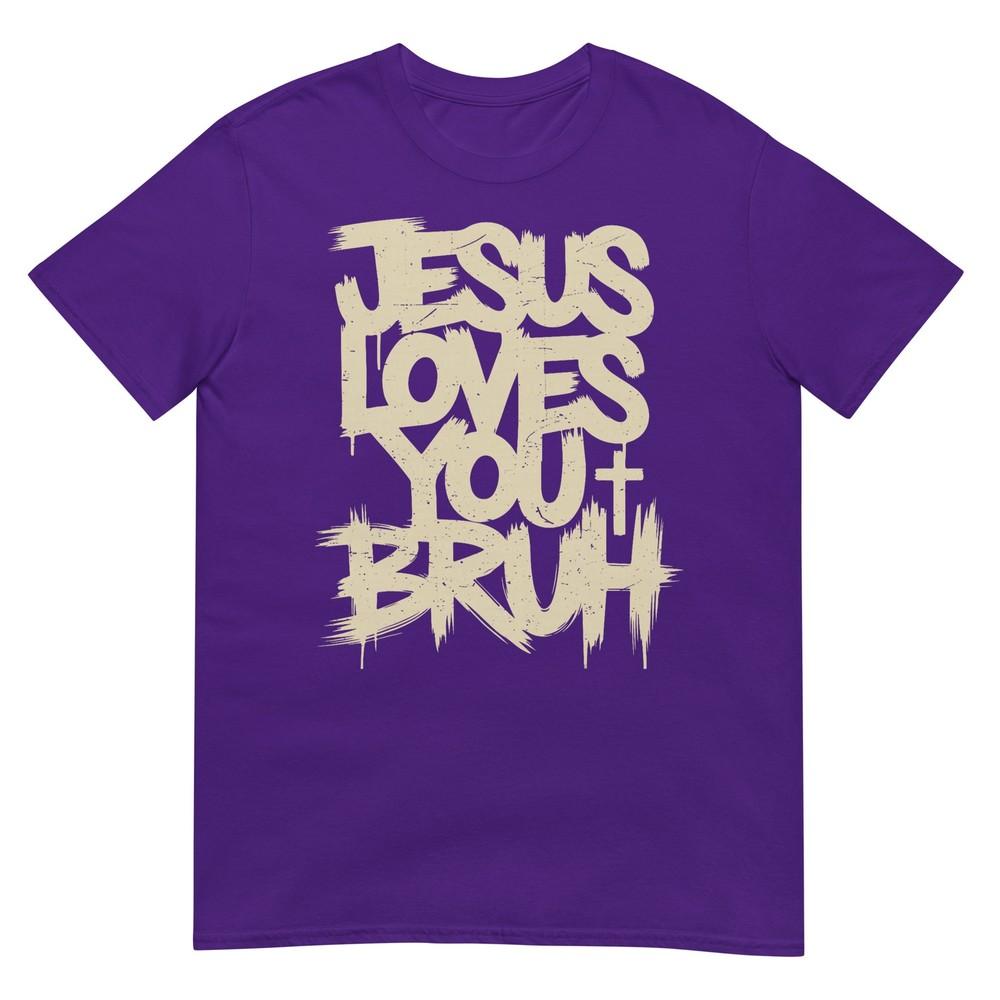 Christian Boy Teen Jesus Loves You Bruh Funny Humorous Faith TShirt