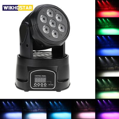 Zásuvka LED 7x18W Svetlo s pohyblivou hlavou 4V1 RGBWA+UV Professional pre efektové pódium pre Disco DJ Music Party Club Dance