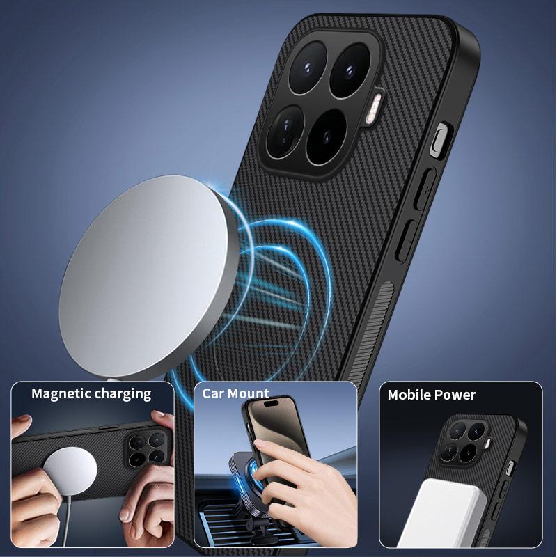 For Xiaomi Mi 17T Pro Case Soft Silicone Carbon Fiber Magnetic Protective Back Cover Case For Xiaomi Mi 17 15T 14T Pro Shell