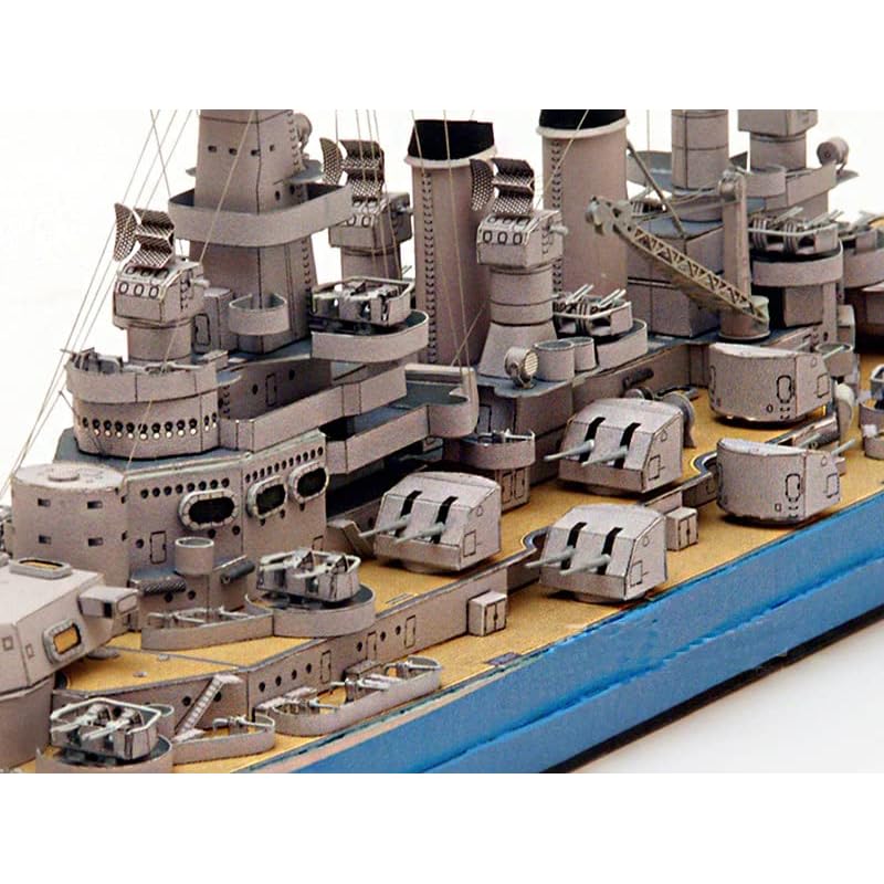 1/400 Scale Paper USS North Carolina BB-55 Ship Model Warship Figurine Military Model DIY Model Kit (Unassembled Kit)