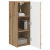 Wall Mounted TV Cabinet Craftsmanship Oak Design 30 x 31 x 80 cm