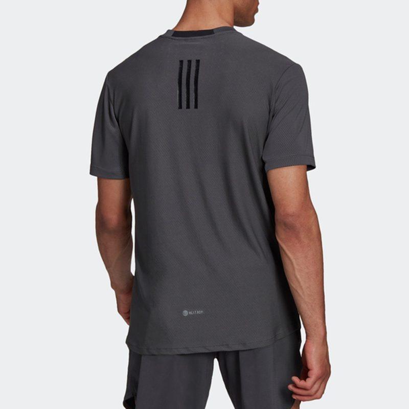 adidas T Shirts Men's Black Crew Neck Moderate Straight Fit HC4226