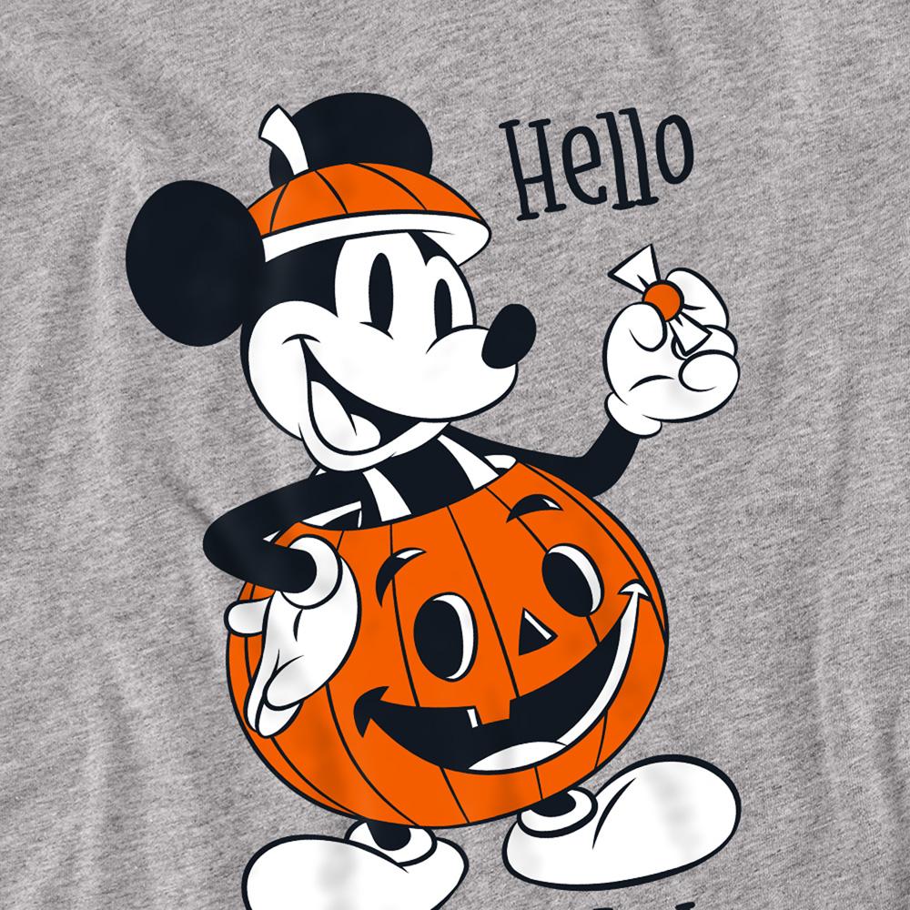 Disney Unisex Adult Hello Pumpkin Mickey Mouse T-Shirt