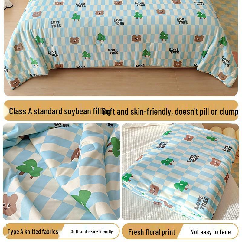 Leichte Baumwoll-Kinderbettdecke - Maschinenwaschbare Sommerdecke