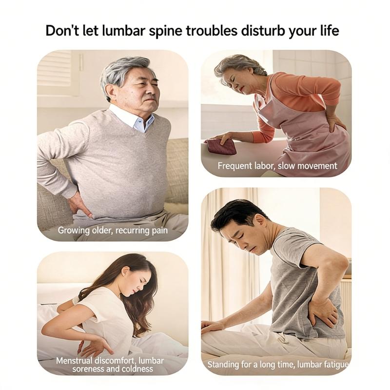 Ergonomic Lumbar Support Belt Heating Therapy And Vibrations Massage For Improved Postures And Reduce Fatigue During Daily Activities