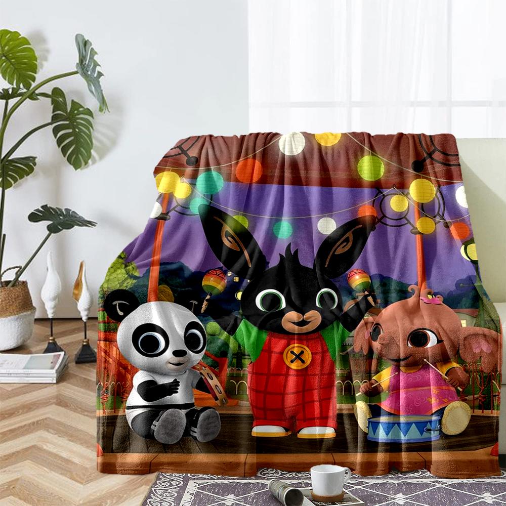 Bing Theme Printed Blanket - Perfect for Couch, Bed, Travel & Outdoor Use | Machine Washable, Cozy & Durable.