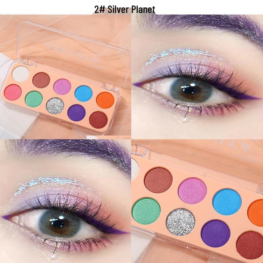 Ashareya Dream Color Lidschattenpalette – 10 Glitzer-Nuancen für Bühnen-Make-up