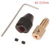 0.5-3.2 Mm Drill Bit Electric Motor Micro Drill Chuck Hex Drill Chuck Adapter