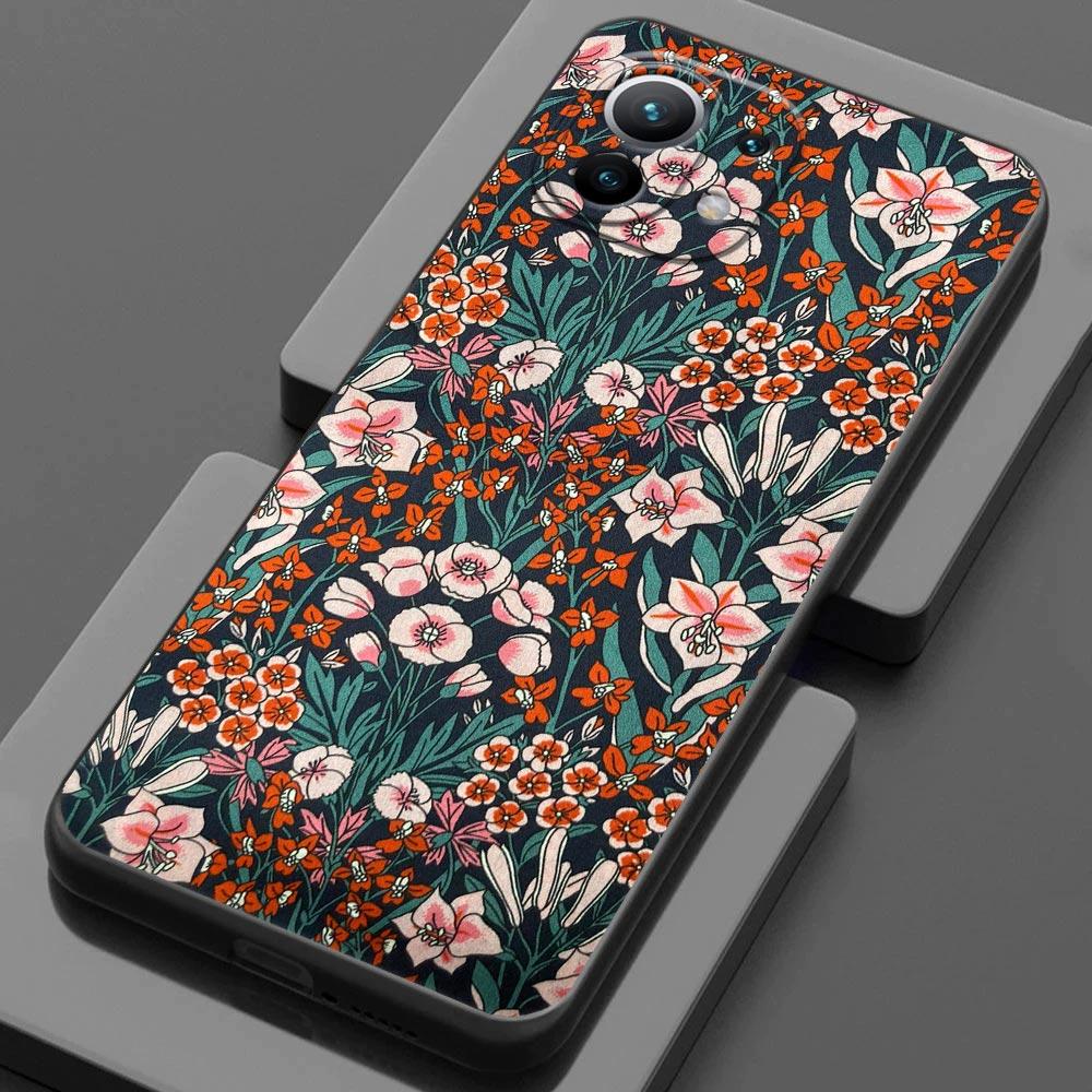 Flowers of London Case for Xiaomi Mi 11 Lite 5G NE 11i 11X 11T 12 Pro Poco F1 F3 X3 GT X4 NFC Pro Cover Betsy Theodora Wiltshire