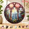 2D Flat Acrylic Puzzle Sun Catcher 83pcs, Gothic Castle Theme Sun Catcher Jigsaw, Home Garden Decor, Suitable for Christmas, Thanksgiving, Anniversary