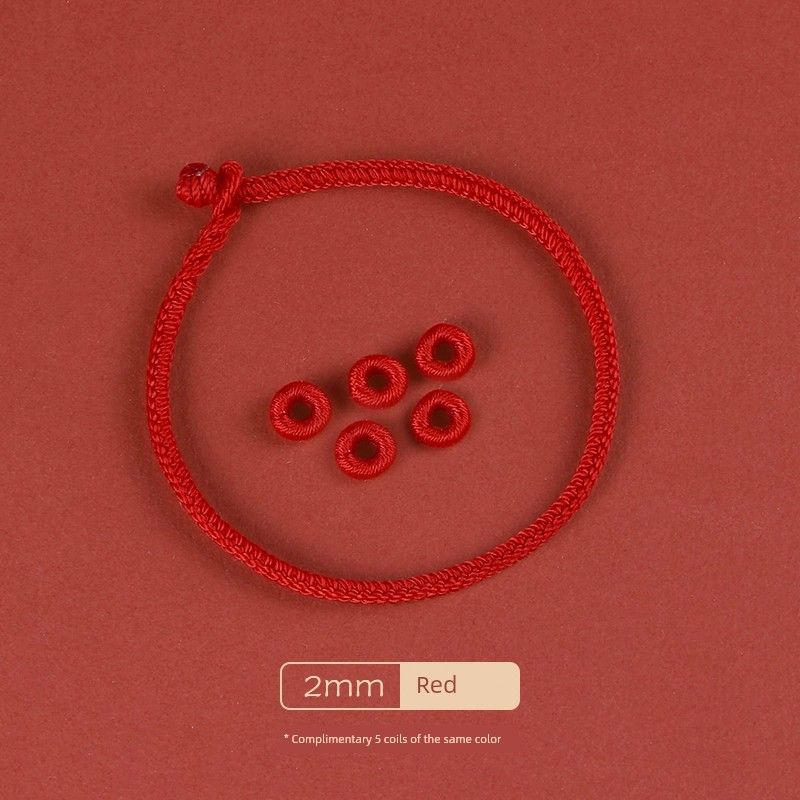 

Couple Semi-Finished Baby Gift Red Rope Bracelet 2mm thin red rope hand circumference 11cm]