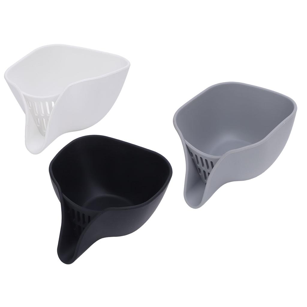 Silikon Mat Pasta Dørslag Oppvaskmaskinsikker Kjøkken Avløpsskål med Hellekant for Vask F