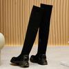 Women's Over-the-Knee Boots Slip-on Fleece-lined High-top Elastic Boot Women Plus Size Non-Slip Riding Boots Female