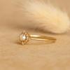Pearl & Cubic Zirconia Ring for Women | Yellow Gold Plated 925 Sterling Silver Vintage Style Ring | Wedding, Engagement Gift