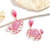 1 Pair Creative Crab Earrings Fashion Ear Jewelry Animal Earrings  Beach Vacation Accessory